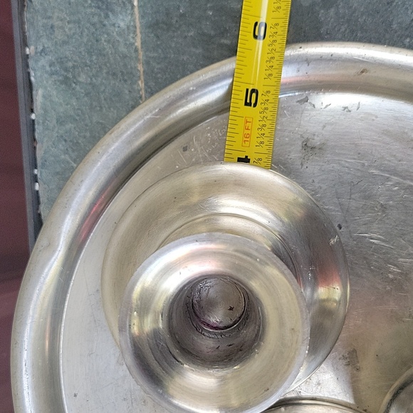 Pewter Tray, Pitcher And Candle Holders. Genuine Pewter From Holland - Picture 15 of 16